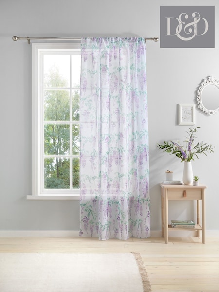 Dreams & Drapes Lilac Wisteria Slot Top Voile Panel (F64056) | 3,505 ISK - 4,165 ISK