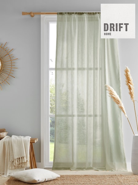 Drift Home Green Kayla Slot Top Voile Panel (F64059) | $22 - $26