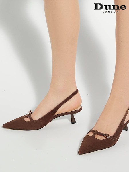 Rjava - Dune London Deserving Shallow Mary Jane Open Heels (F64081) | € 130