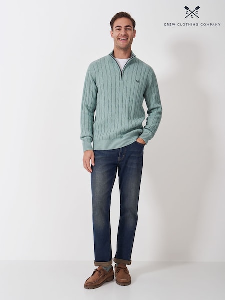 Crew Clothing Oarsman Half Zip Knit 100% Cotton Sweat Top (F64106) | NT$3,500