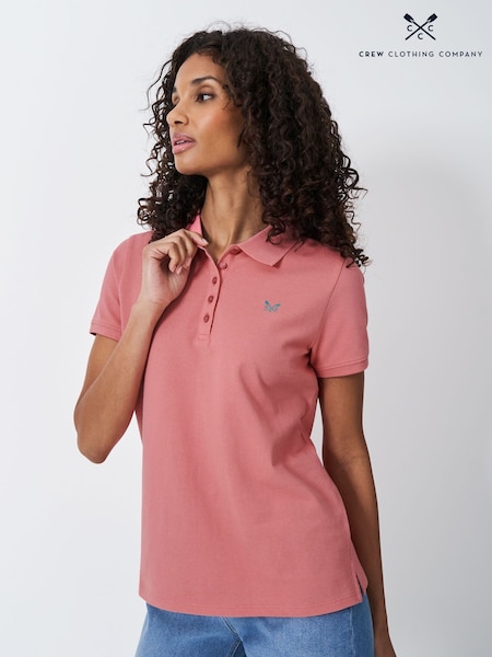 Vaaleanpunainen - Crew Clothing 100% Cotton Classic Pikeepaidat (F64109) | €55