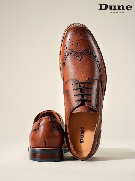 Dune London Stanford Brogue Lace-Up Contrast Shoes (F64127) | €158