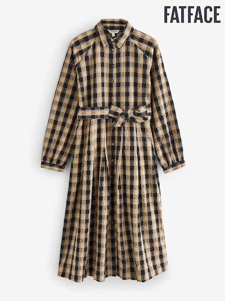 FatFace Ally Black Petite Check Shirt Dress (F64162) | €91