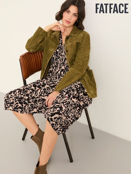 FatFace Pippin Black Animal Swirl Petite Midi Dress (F64173) | €95