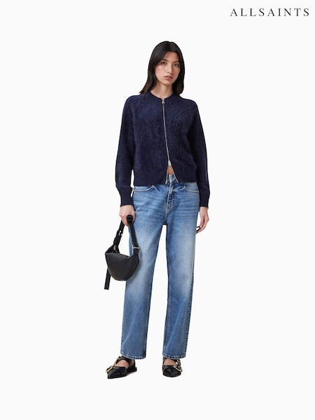 AllSaints Blue Ida Straight Jeans (F64207) | ₪649