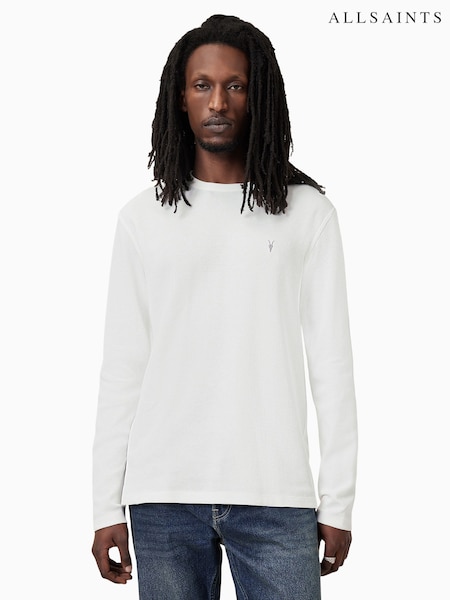 AllSaints White 100% Organic Cotton Ellis Crew T-Shirt (F64235) | €78