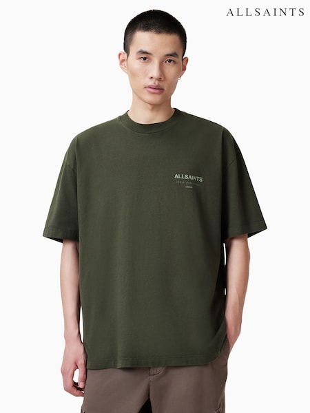 Allsaints Underground 100% Organic Cotton Crew T-shirt (F64240) | ‏297‏₪