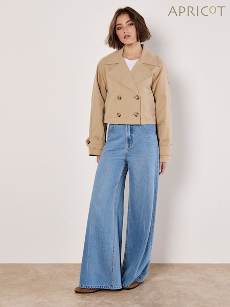 Apricot Natural Cropped Trench Coat (F64298) | €83