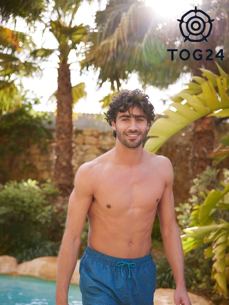Tog 24 Blue Mens Kai Pistachio Palm Print Shorts (F64333) | €42