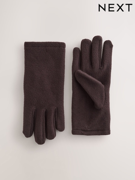 Chocolate Brown Fleece Gloves (F64362) | €6