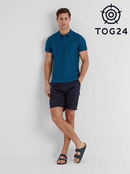 Tog 24 Blue Mens 100% Cotton Wexler Polo Shirt (F64378) | 144 QAR