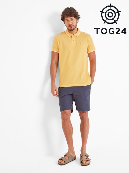 Tog 24 Yellow Mens 100% Cotton Binsoe Polo Shirt (F64396) | 144 QAR