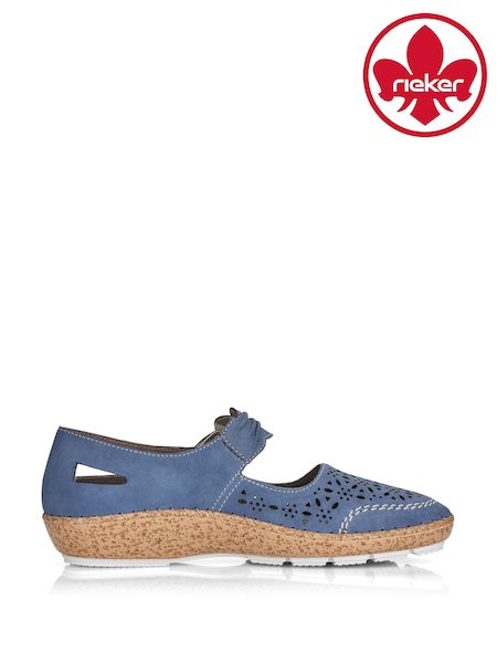 Rieker Womens Blue Hook & Loop Shoes (F64430) | ‏337‏₪