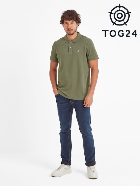 Tog 24 Green Mens Braunton 100% Cotton Polo Shirt (F64445) | 119 QAR