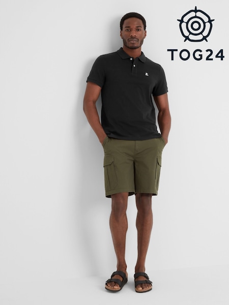 Tog 24 Black Mens Braunton 100% Cotton Polo Shirt (F64447) | €34