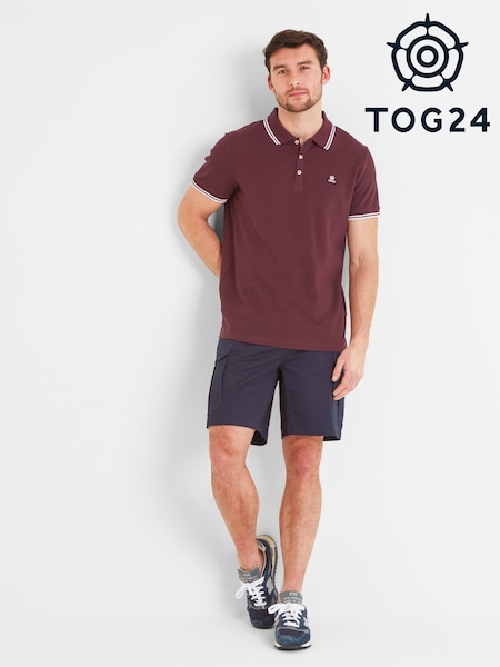 Tog 24 Purple Mens Biston 100% Cotton Polo Shirt (F64455) | 129 QAR
