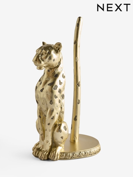 Gold Cheetah Toilet Roll Holder (F64461) | €43