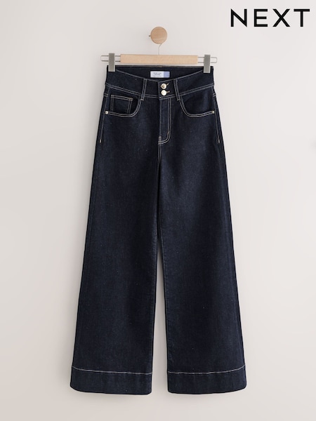 Rinse Blue High Rise Stretch Wide Leg Jeans (F64583) | €39
