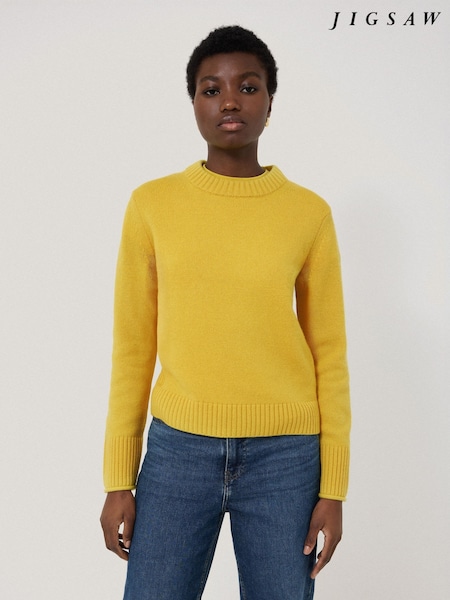 Jigsaw Yellow Wool Cashmere Blend Jumper (F64664) | €152