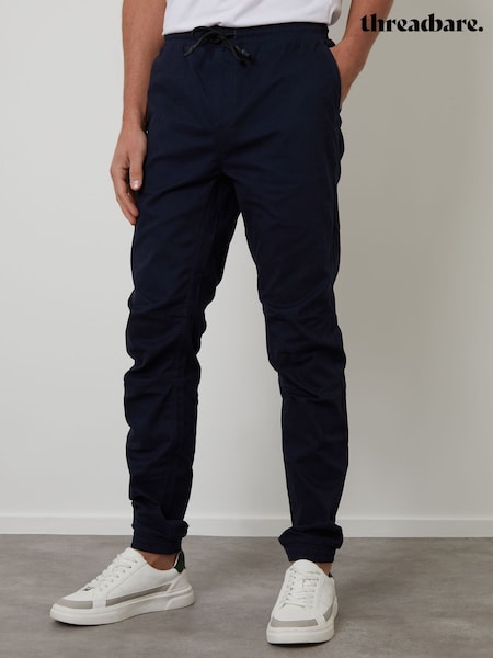 Threadbare Blue Jogger Style Drawcord Trousers (F64770) | €42