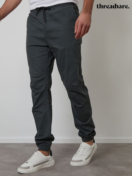 Gris - Threadbare Jogger Style Drawcord Trousers (F64795) | 42 €