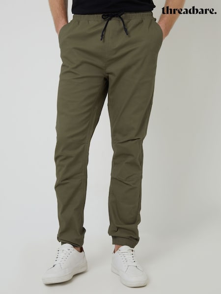 Threadbare Khaki Jogger Style Drawcord Trousers (F64815) | €40