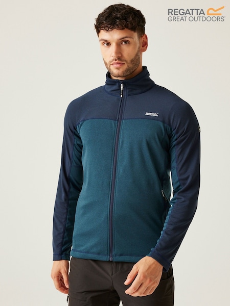Azul - Regatta Mens Altoton Full Zip Midlayer V-Neck Fleece (F64827) | 50 €