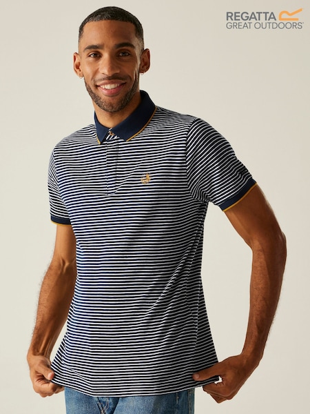 Regatta Blue Mens Tiver 100% Cotton Polo Shirt (F64904) | AED122