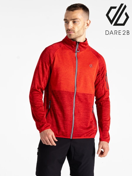 Dare 2b Mens Red Torrek Mountain Series Zip Through Fleece (F64925) | ‏211‏₪