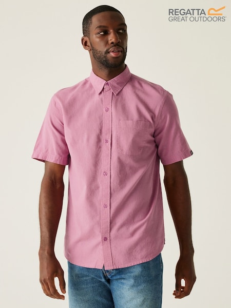 Regatta Pink Mens Loran Lightweight Shirt (F64928) | €37