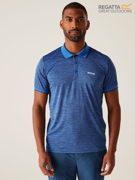 Regatta Blue Chrome Mens Remex II Jersey Polo Shirt (F64933) | €28