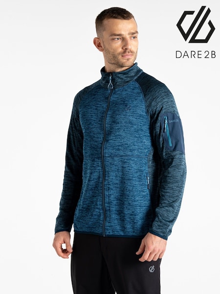 Синий - Dare 2b Mens Torrek Mountain Series Zip Up Black Fleece (F64969) | €56