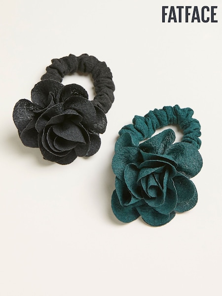 FatFace Green 2 Pack Corsage Hair Ties (F64978) | AED73