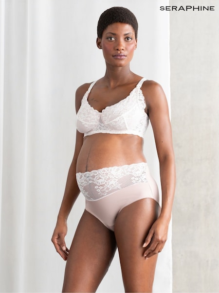 Seraphine Cream Mid Bump Briefs (F65027) | AZN 38