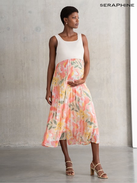 Seraphine Maternity Cream Dress with Topper (F65039) | R$ 880