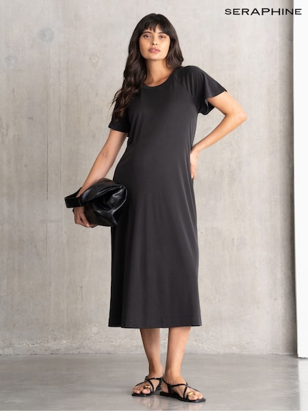 Seraphine Maternity Black T-Shirt Dress (F65057) | €83