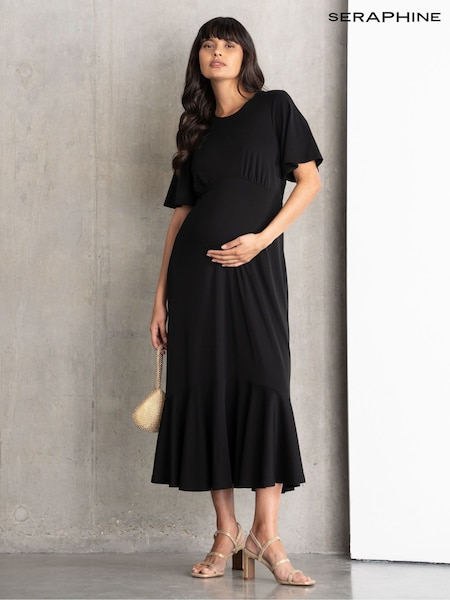 Seraphine Jersey Maternity Black Dress (F65086) | €99
