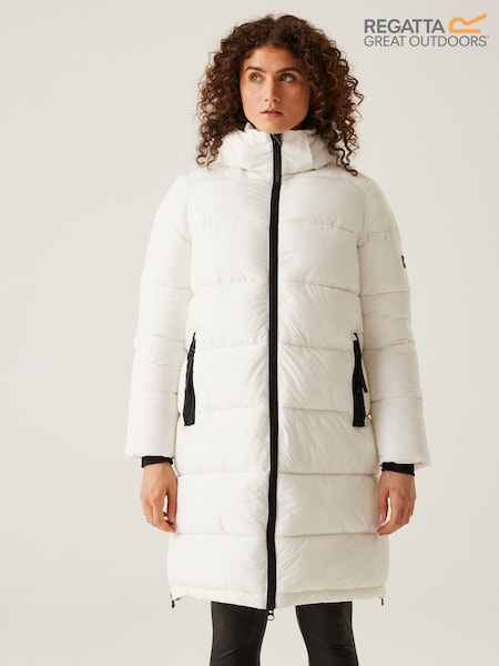 Regatta White Womens Mottere Long Line Heavyweight Jacket (F65175) | ₪563