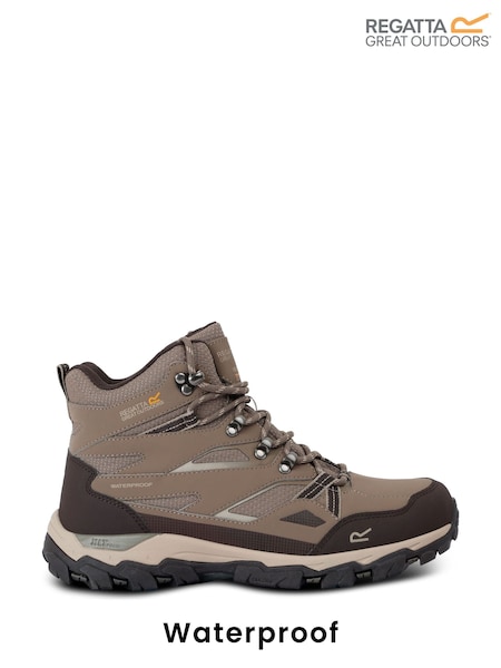 Regatta Brown Light Womens Holcombe III Mid Waterproof Walking Boots (F65207) | €89