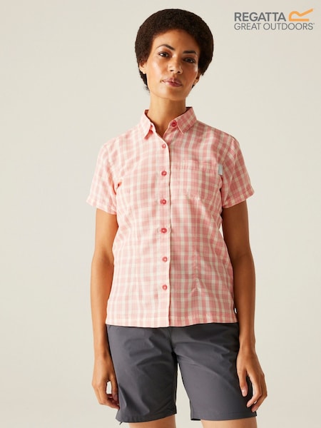 Regatta Orange Womens Mindano VIII Short Sleeve Shirt (F65211) | €32