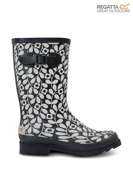 Regatta Black Womens Orla Kiely Quarter Wellies (F65263) | €60