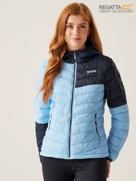 Albastru - Regatta Womens Hooded Hillpack III Jacket (F65272) | 291 LEI