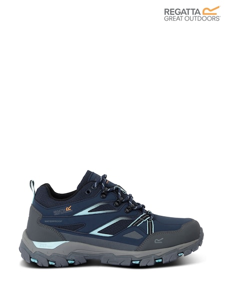 Regatta Blue Womens Holcombe III Low Waterproof Walking Boots (F65322) | €80