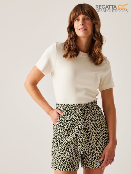 Regatta Black Womens 100% Cotton Orla Summer Shorts II (F65330) | €46