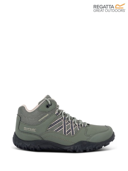 Regatta Green Womens Lady Edgepoint Waterproof Mid Walking Boots (F65399) | ₪317