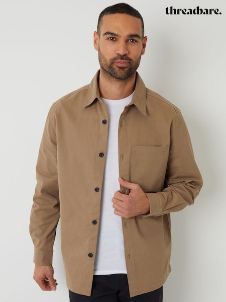 Threadbare Natural 100% Cotton Twill Shacket (F65443) | R$ 405