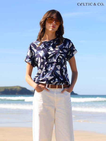 Sininen - Celtic & Co..Slub 100% Cotton T-paita (F65494) | €77
