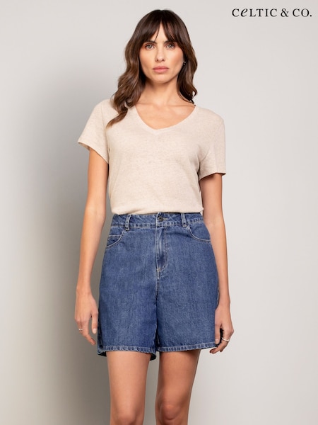 Celtic & Co. Blue Denim 100% Cotton Shorts (F65506) | €113