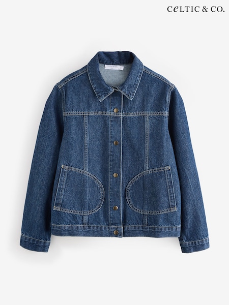 Celtic & Co. Blue Denim Western 100% Cotton Jacket (F65526) | ‏699‏₪