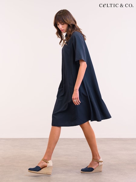 Celtic & Co. Blue Short Sleeve Swing Dress (F65536) | €185